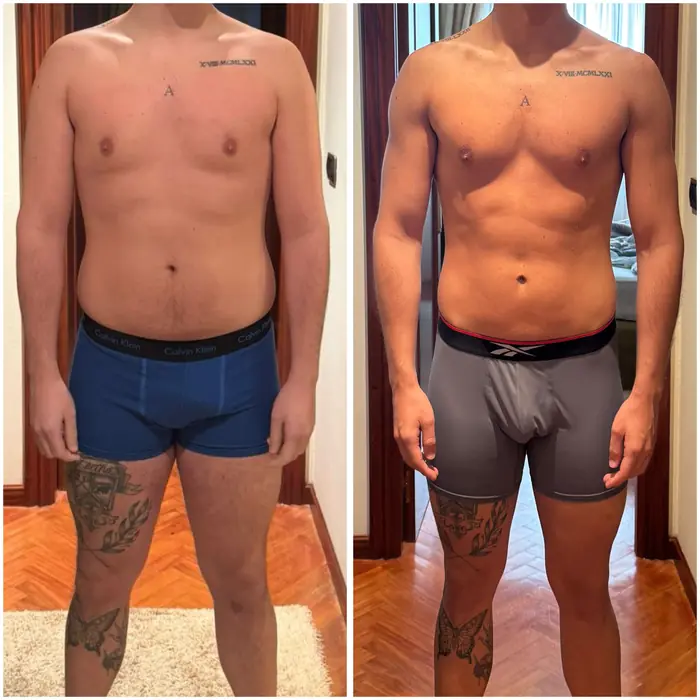 Antes y después de un cliente del programa