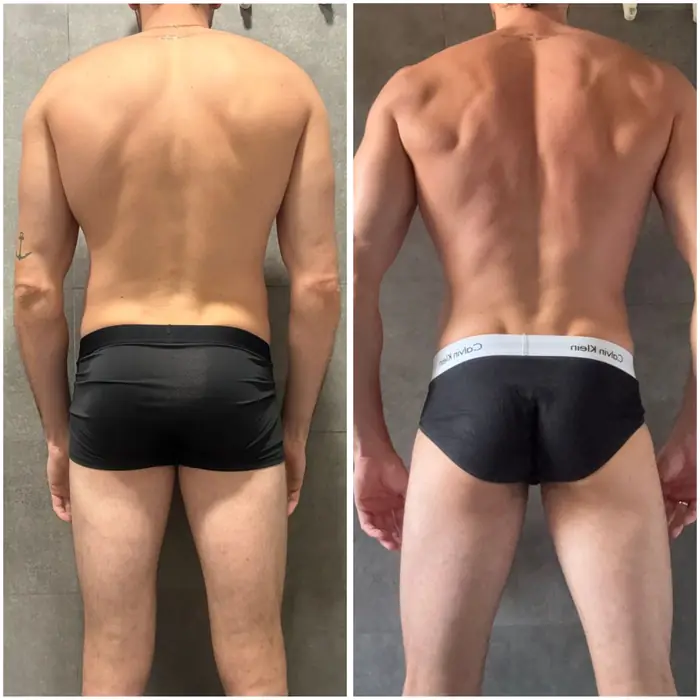 Antes y después de un cliente del programa