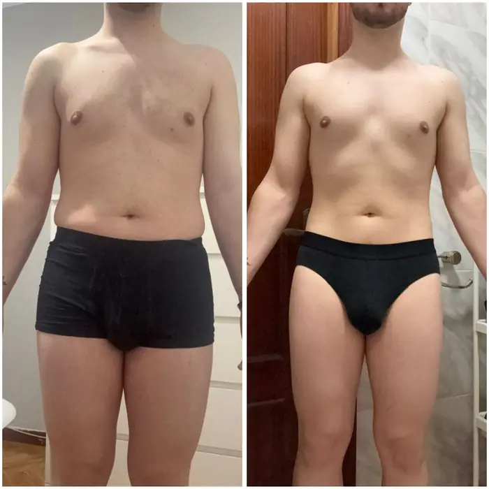 Antes y después de un cliente del programa