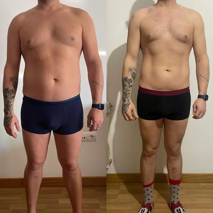 Antes y después de un cliente del programa