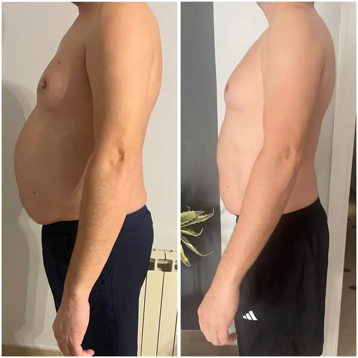 Antes y después de un cliente del programa