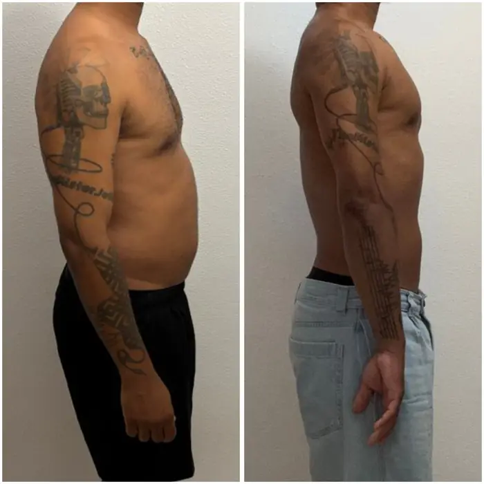 Antes y después de un cliente del programa